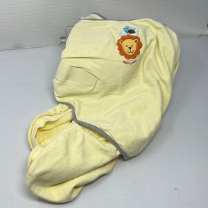 Halo SleepSack Swaddle Newborn Yellow 100% Cotton Wearable Blanket Lion